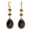 1928 Jewelry Briolette Faceted Teardrop Crystal And Bead Drop Earrings