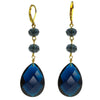 1928 Jewelry Briolette Faceted Teardrop Crystal And Bead Drop Earrings