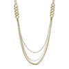 1928 Jewelry Classic Faux Pearl & Crystal Link Chain Necklace 32