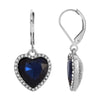 Regency Stone Heart Crystal Drop Earrings