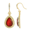 Regency Stone Teardrop Crystal Drop Earrings