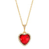 Regency Stone Heart Crystal Pendant Necklace 16