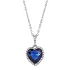 Regency Stone Heart Crystal Pendant Necklace 16