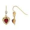 1928 Jewelry Petite Crystal Heart Drop Earrings