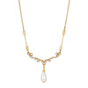 1928 Jewelry Belle Epoch Faux Pearl Teardrop Crystal Necklace 16