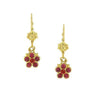 1928 Jewelry Flower Crystal Dangle Earrings