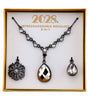 2028 Jewelry 3-In-1 Teardrop & Flower Crystal Interchangeable Necklace Set 16