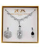 2028 Jewelry 3-In-1 Crystal Teardrop Interchangeable Necklace Set 16