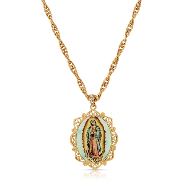 Gold Virgen de Guadalupe Pendant – Guadalupe Gifts