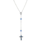 Symbols Of Faith Channel Crystal Faux Pearl Hand Enamel Channel Rosary