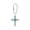 Symbols of Faith Moonstone & Crystal Cross Carabiner Key Chain