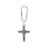 Symbols of Faith Moonstone & Crystal Cross Carabiner Key Chain