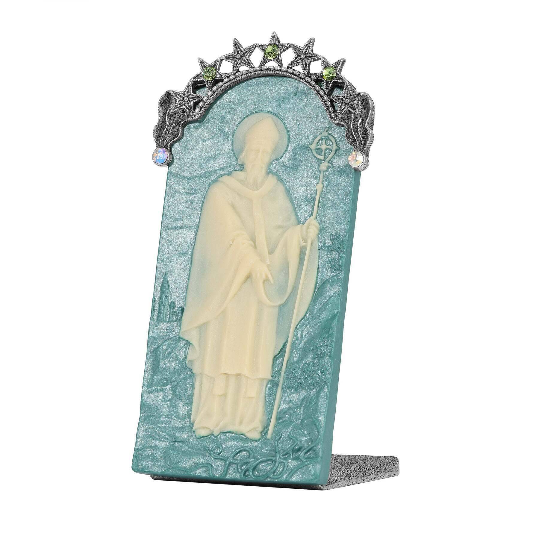 Symbols Of Faith St. Patrick Green Cameo Tabletop Decor Plaque