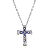 Symbols Of Faith Antigua Enamel Cross & Heart Pendant Necklace 28