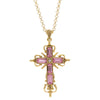 Symbols Of Faith Cavlariae Crystal Cross Pendant Necklace 18